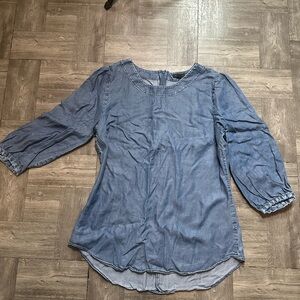 Ann Taylor Blue Denim Blouse